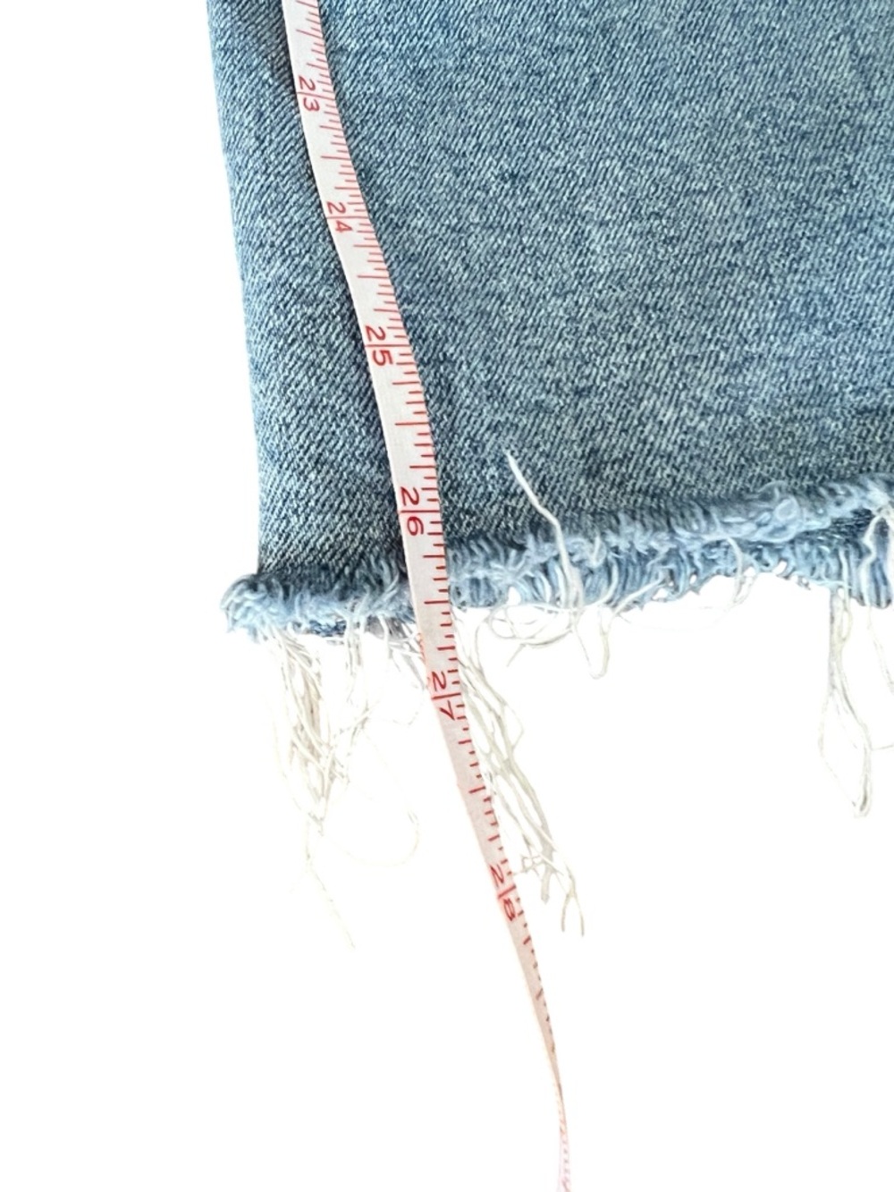 American Eagle Mom Jeans Women’s 16 Distressed Patch Raw Hem High Rise Denim - Picture 13 of 13